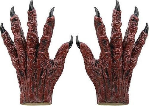 Halloween demon gloves scary - halloween,